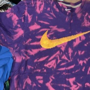 Nike Purple and Pink shirt tiedye
